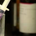 prepared children medicine in syringes with bottle medicine backgroud,children illness,health and medical concept