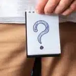 Question mark over man's pants